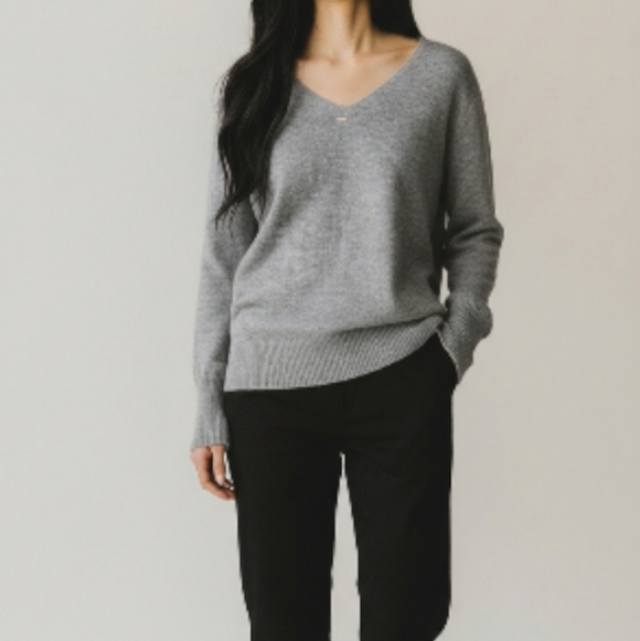 Marciano Gray V-Neck Women's Sweater - Picture 4 of 4